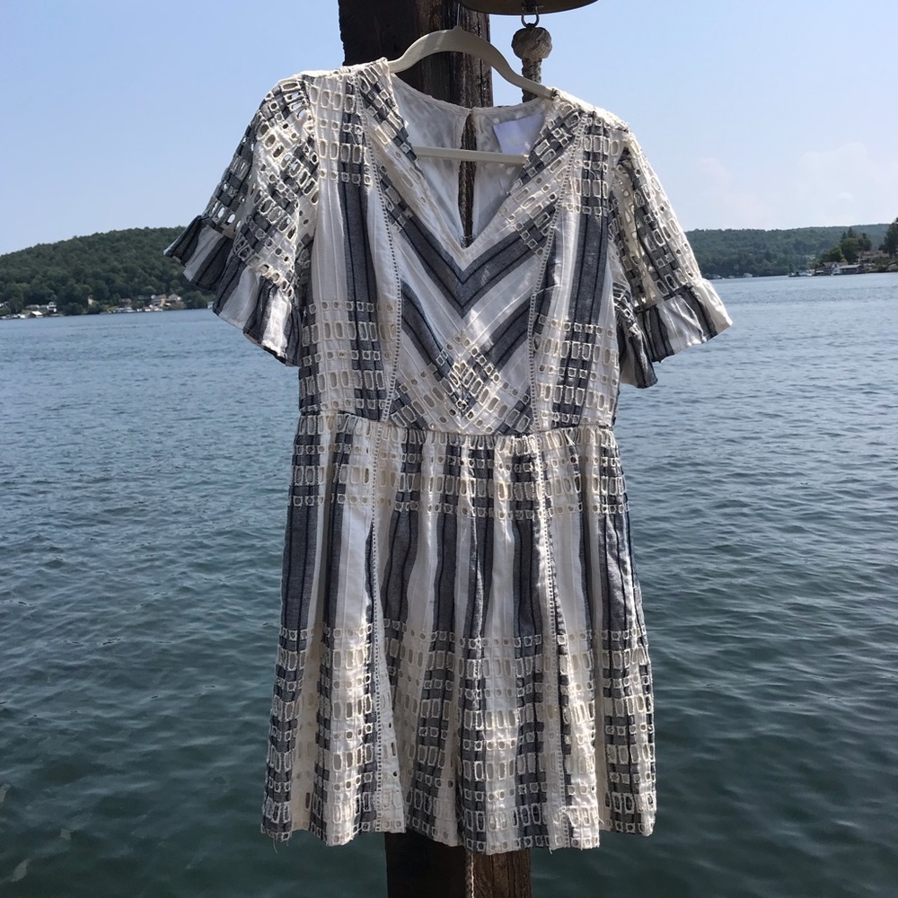 NWT Anthropologie ett:twa Striped eyelet Romper